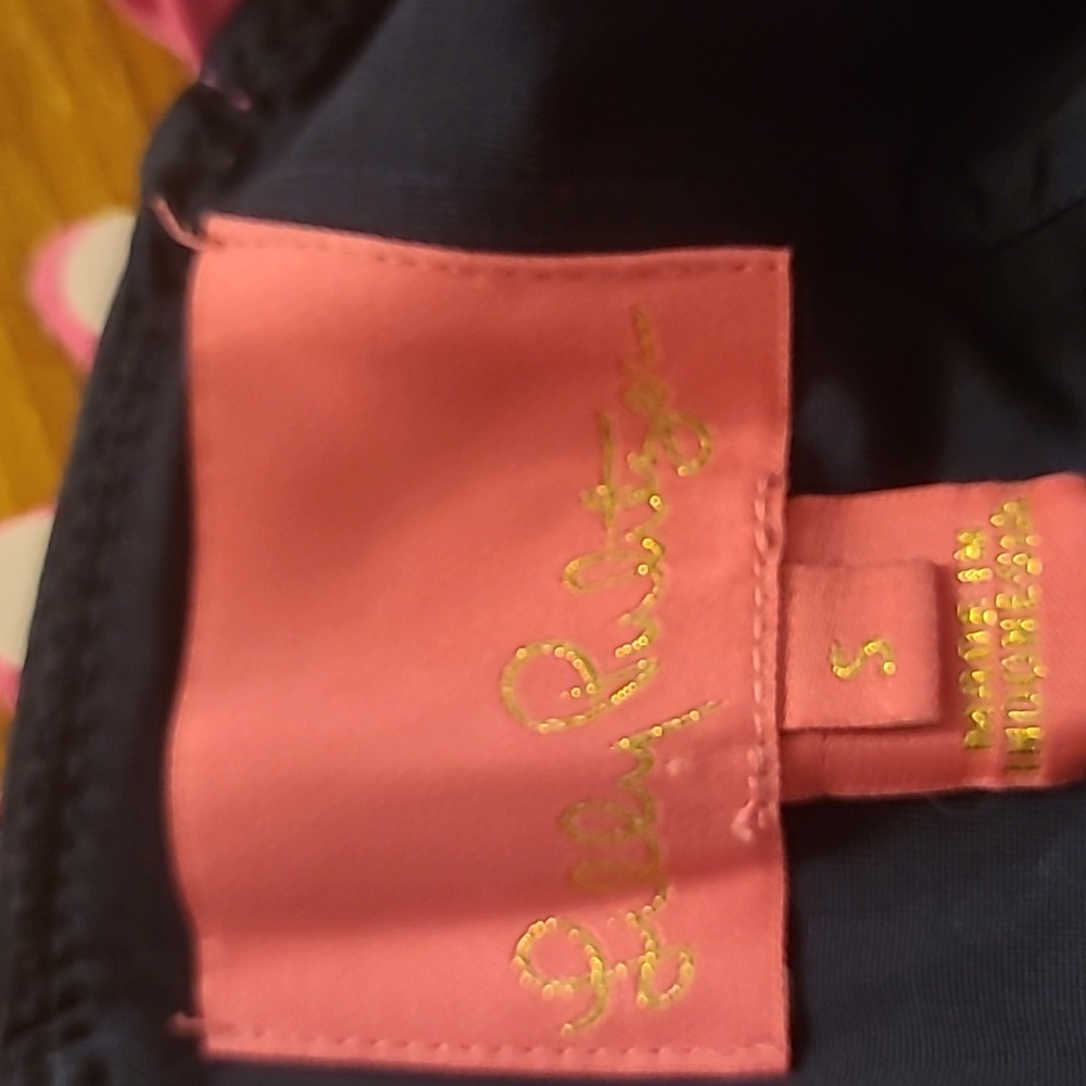 Lilly Pulitzer Shelbee True Navy And Pink Stretch Bodycon Mini Dress  Sz S - Picture 13 of 14